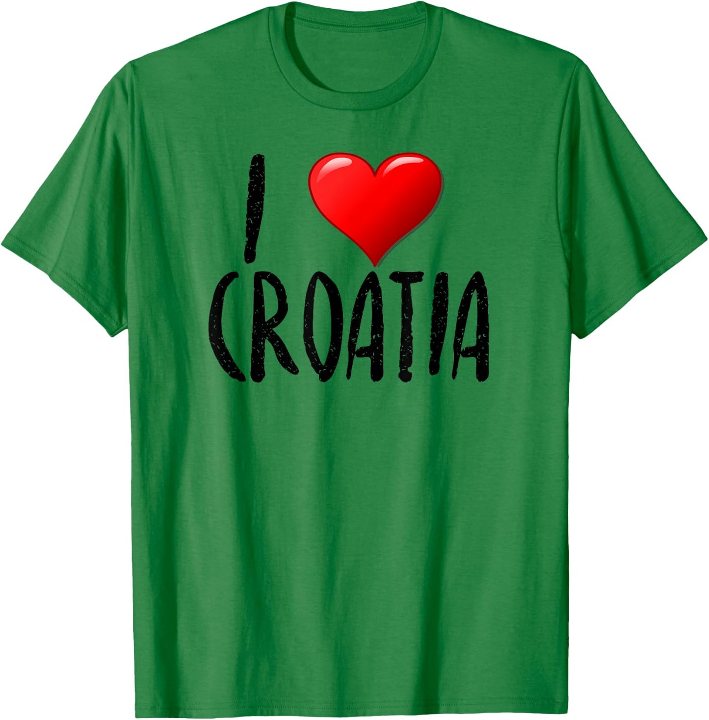 I Love Croatia- - Traveler - Souvenir T-Shirt - T-Shirt | Irish Green