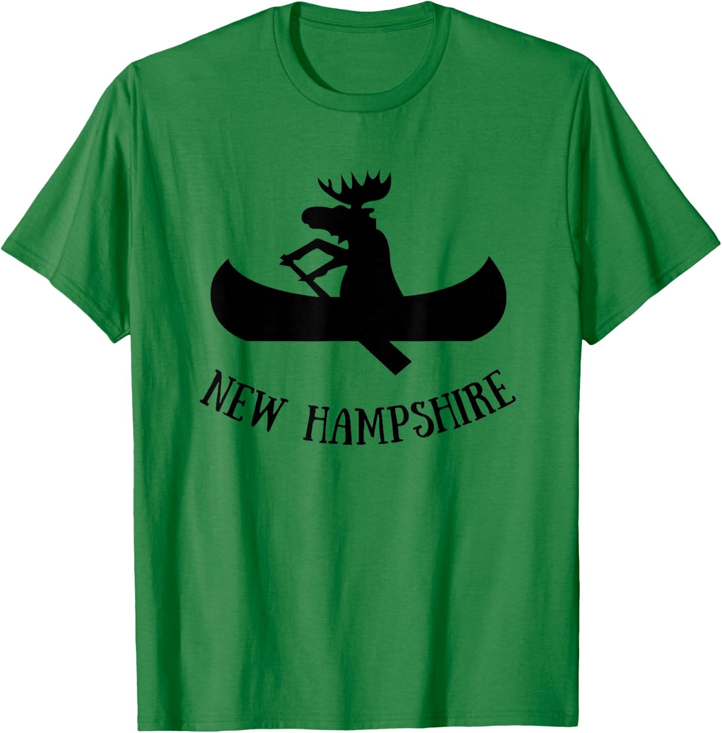 New Hampshire | Moose Canoe Vacation t shirt T-Shirt - T-Shirt | Irish Green