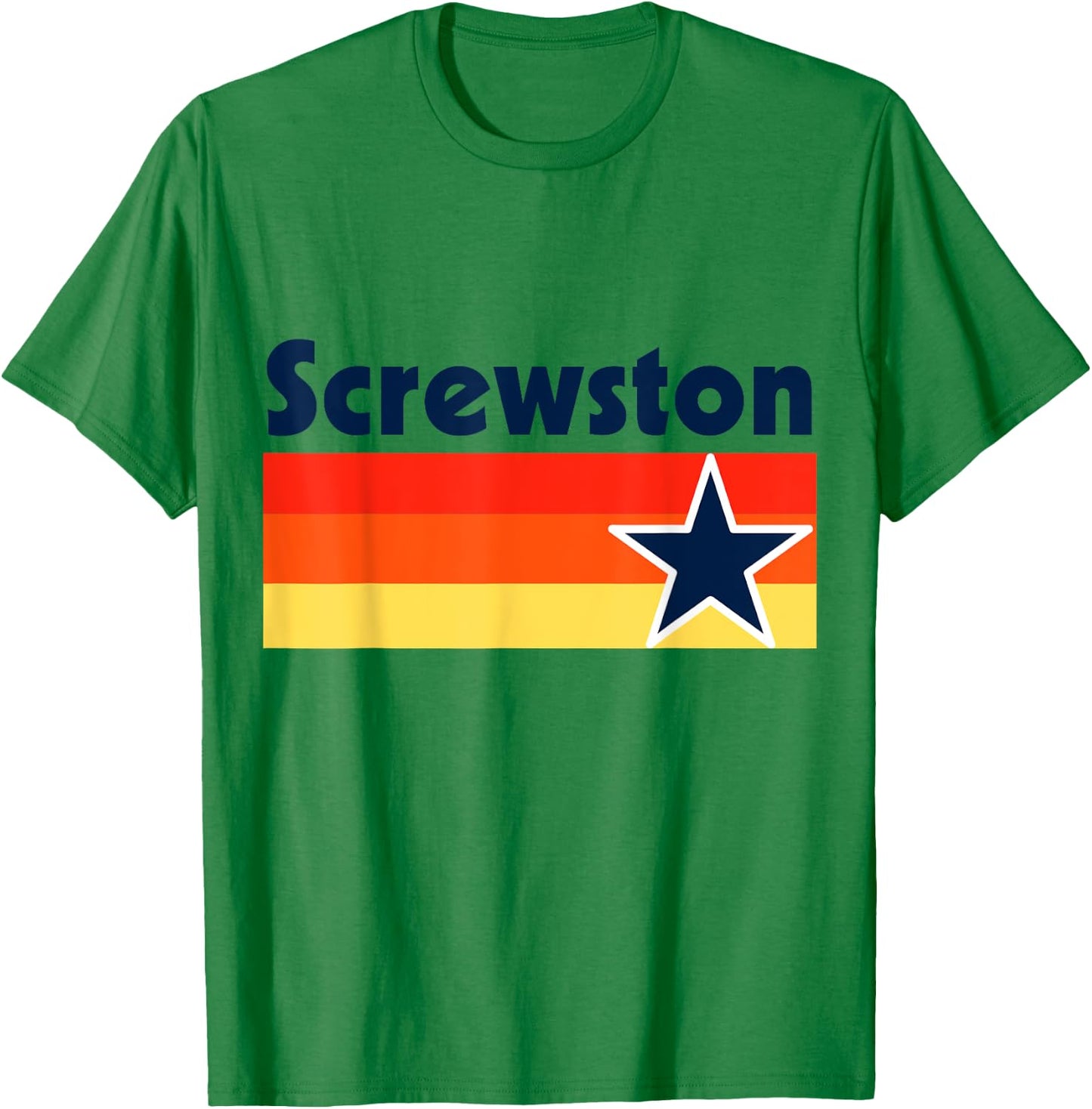 Screwston Texas H-town Houston Retro T-Shirt - T-Shirt | Irish Green