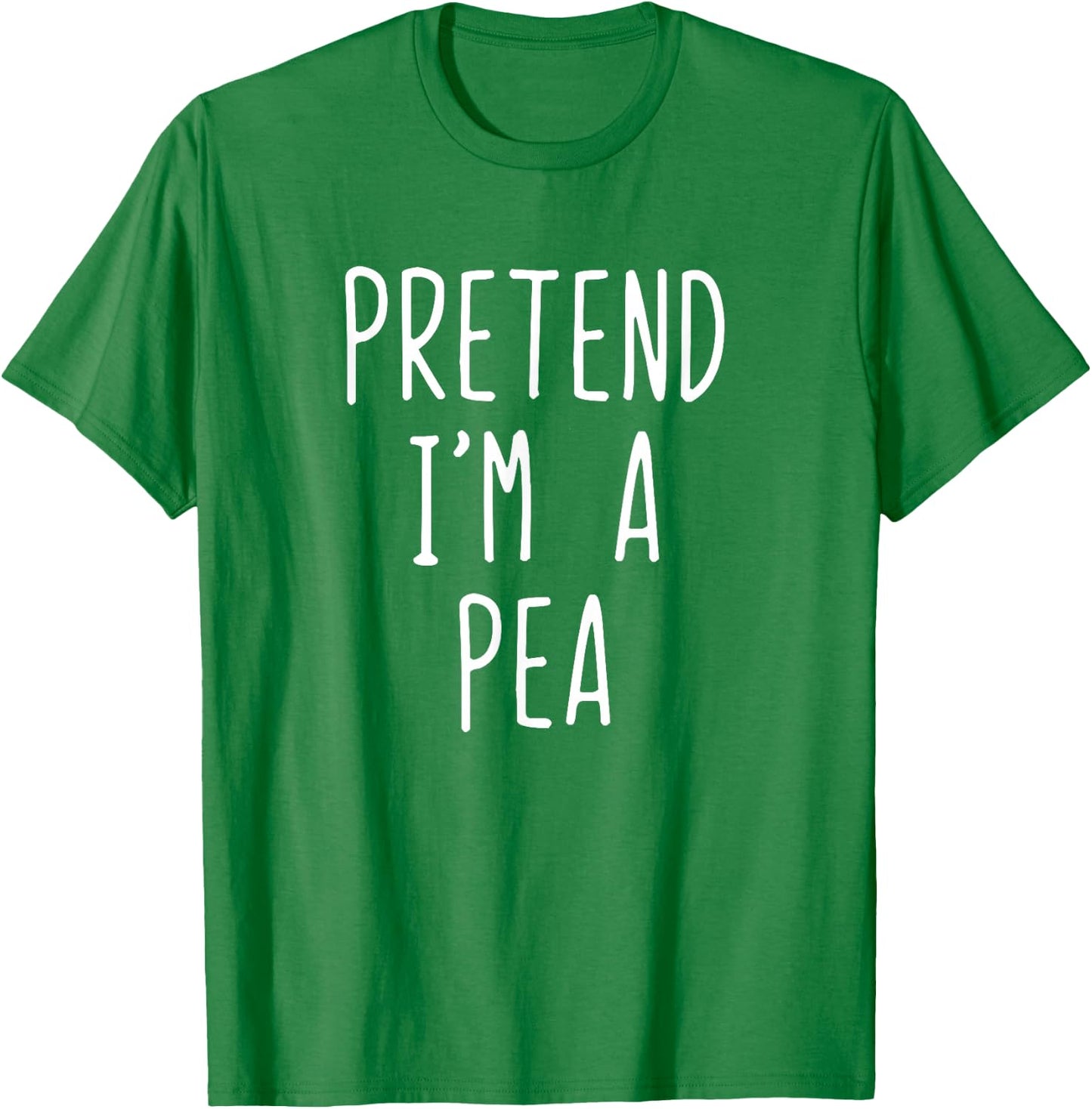 Pretend I'm A Pea Costume Halloween Funny Lazy Adult Kids T-Shirt - T-Shirt | Irish Green