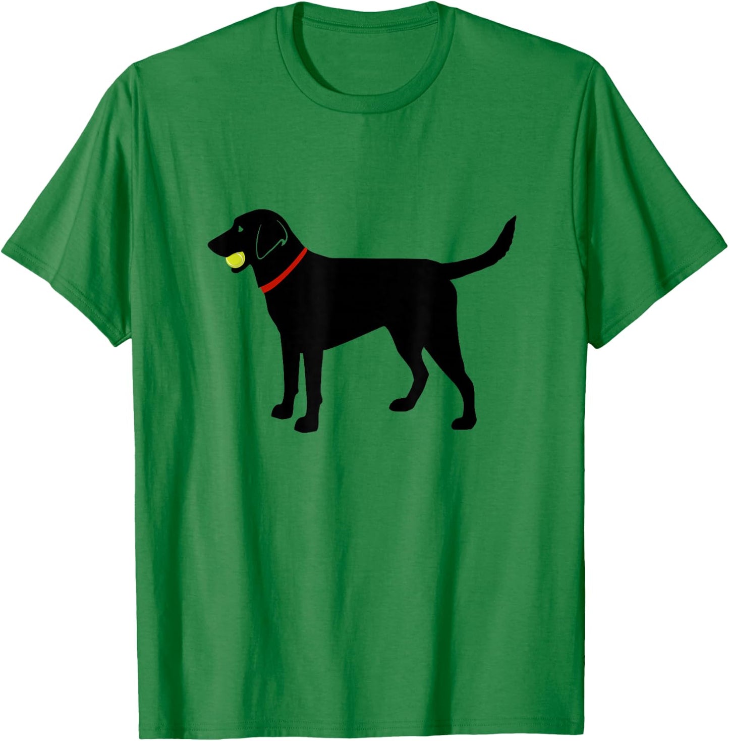 Labrador Retriever Fetch Black Lab Play Ball T-Shirt - T-Shirt | Irish Green