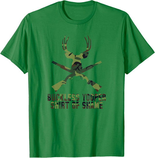 Buckless Yooper Shirt Of Shame - Michigan UP Shirt T-Shirt - T-Shirt | Irish Green