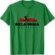 Oklahoma Softball Vintage Minimalist City Softball Lover T-Shirt - T-Shirt | Irish Green