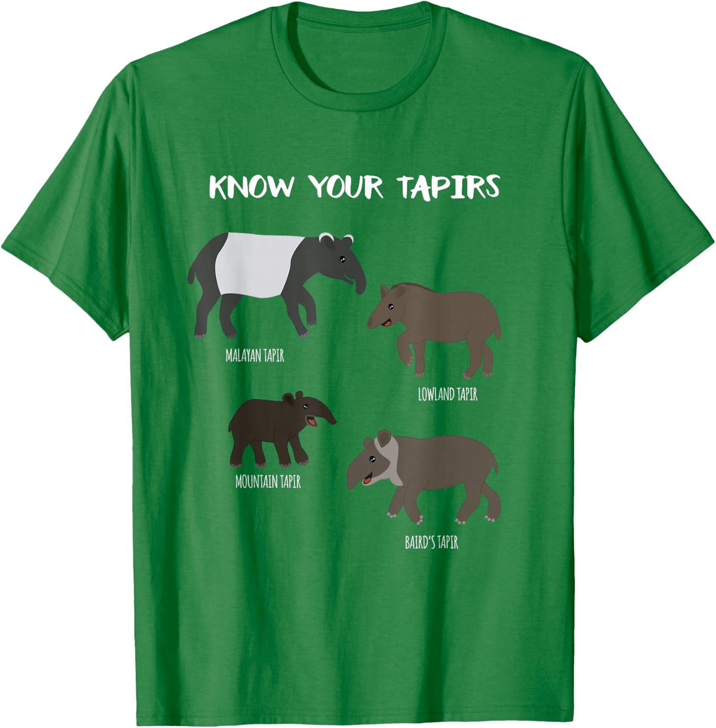 Know Your Tapirs Funny Tapir Animal Educational T Shirt T-Shirt - T-Shirt | Irish Green
