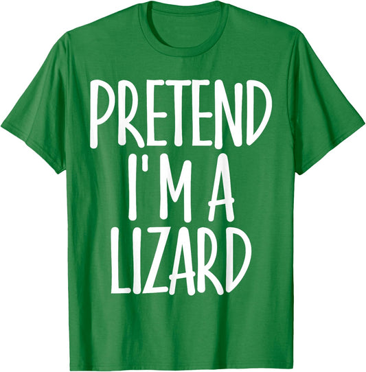 Fun Easy Pretend I'm Lizard Costume Gift Joke Halloween T-Shirt - T-Shirt | Irish Green