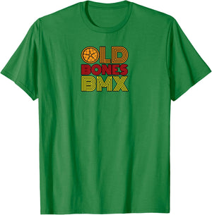 Old Bones Old School Moto Bmx Logo Shirt T-Shirt - T-Shirt | Irish Green