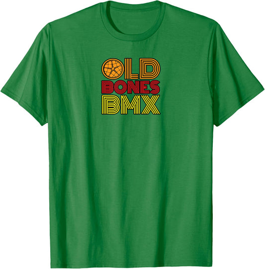Old Bones Old School Moto Bmx Logo Shirt T-Shirt - T-Shirt | Irish Green