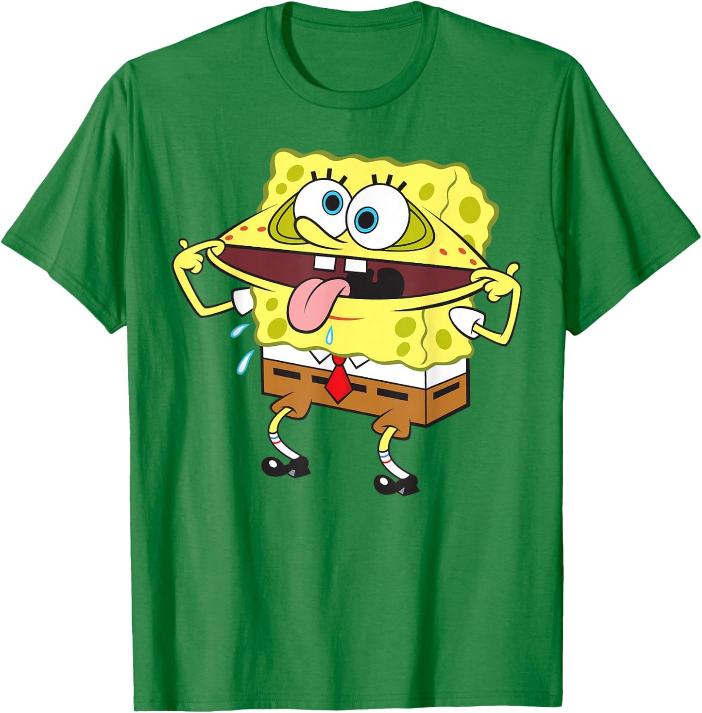 Spongebob SquarePants Goofy Face Funny T-Shirt - T-Shirt | Irish Green