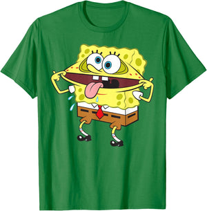 Spongebob SquarePants Goofy Face Funny T-Shirt - T-Shirt | Irish Green