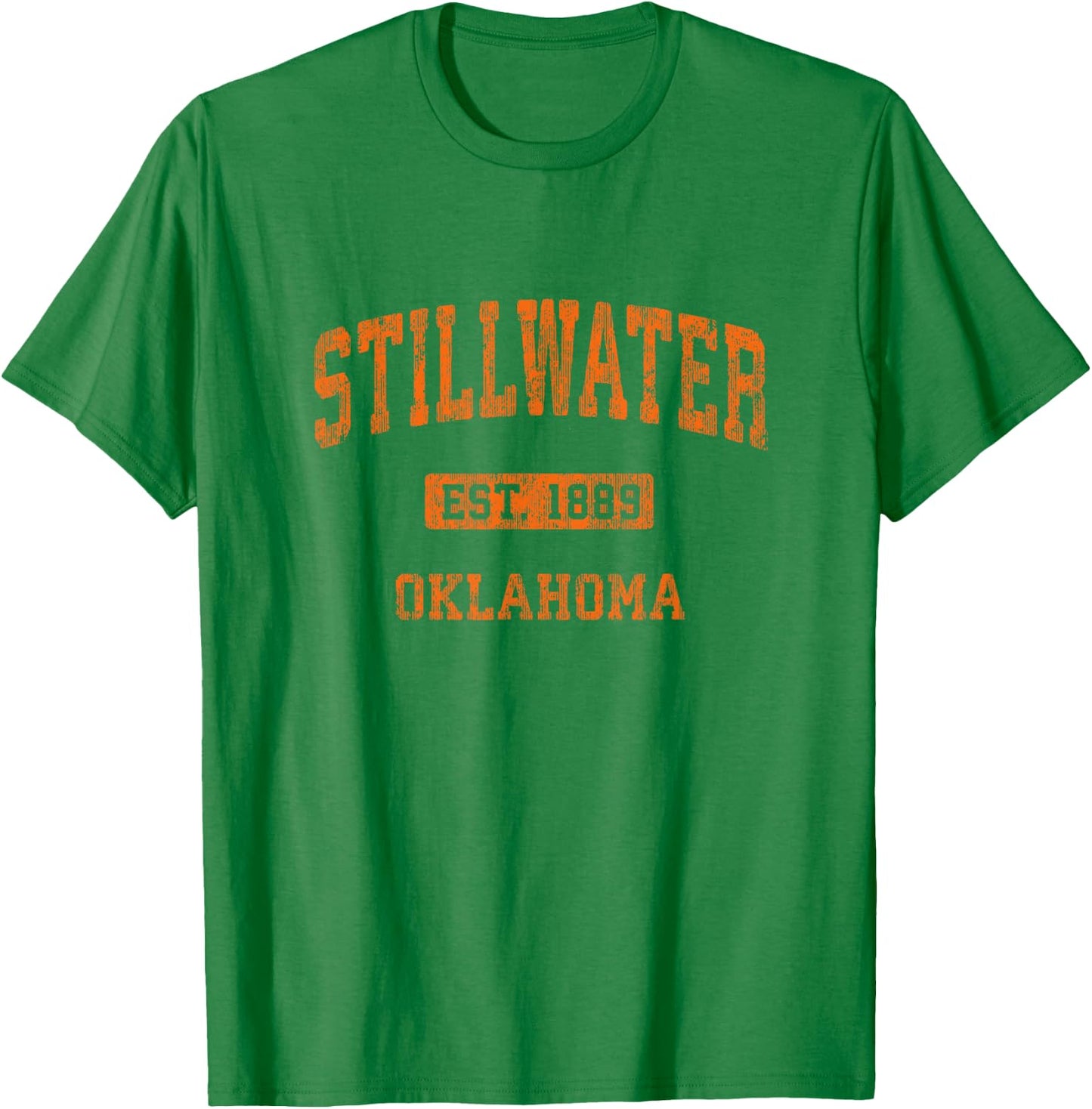 Stillwater Oklahoma OK Vintage Athletic Sports Design T-Shirt - T-Shirt | Irish Green