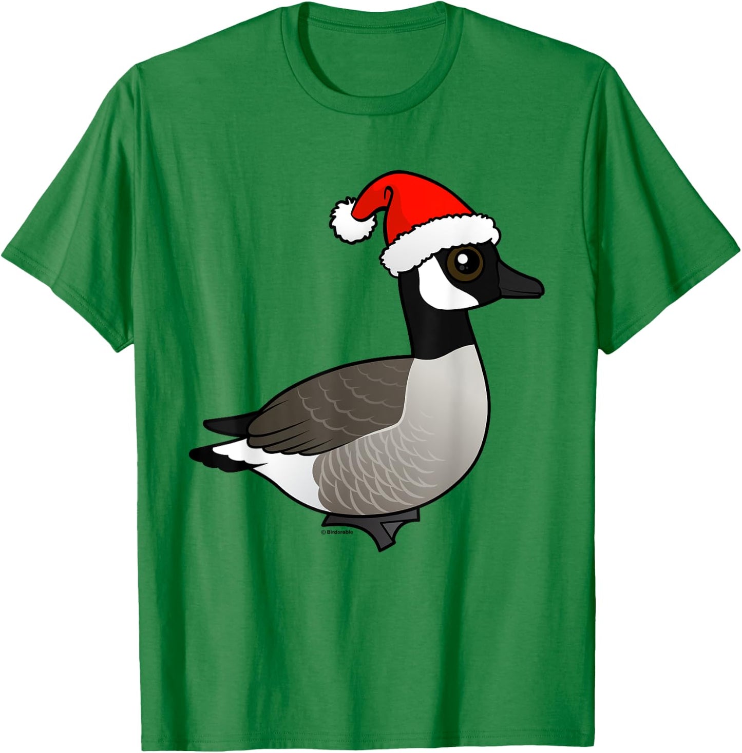 Funny Cute Cartoon Santa Canada Goose Christmas Gift T-Shirt - T-Shirt | Irish Green