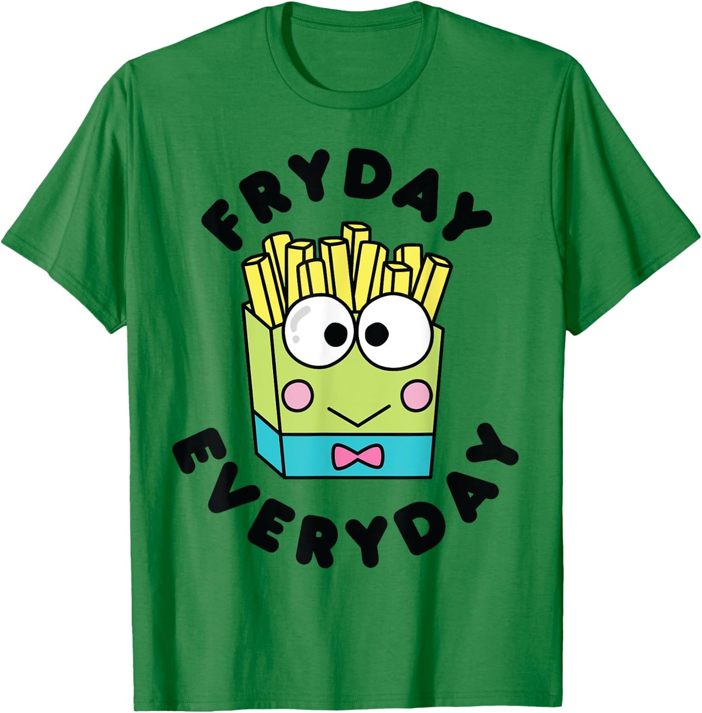 Keroppi French Fries Fryday Friday Everyday T-Shirt - T-Shirt | Irish Green