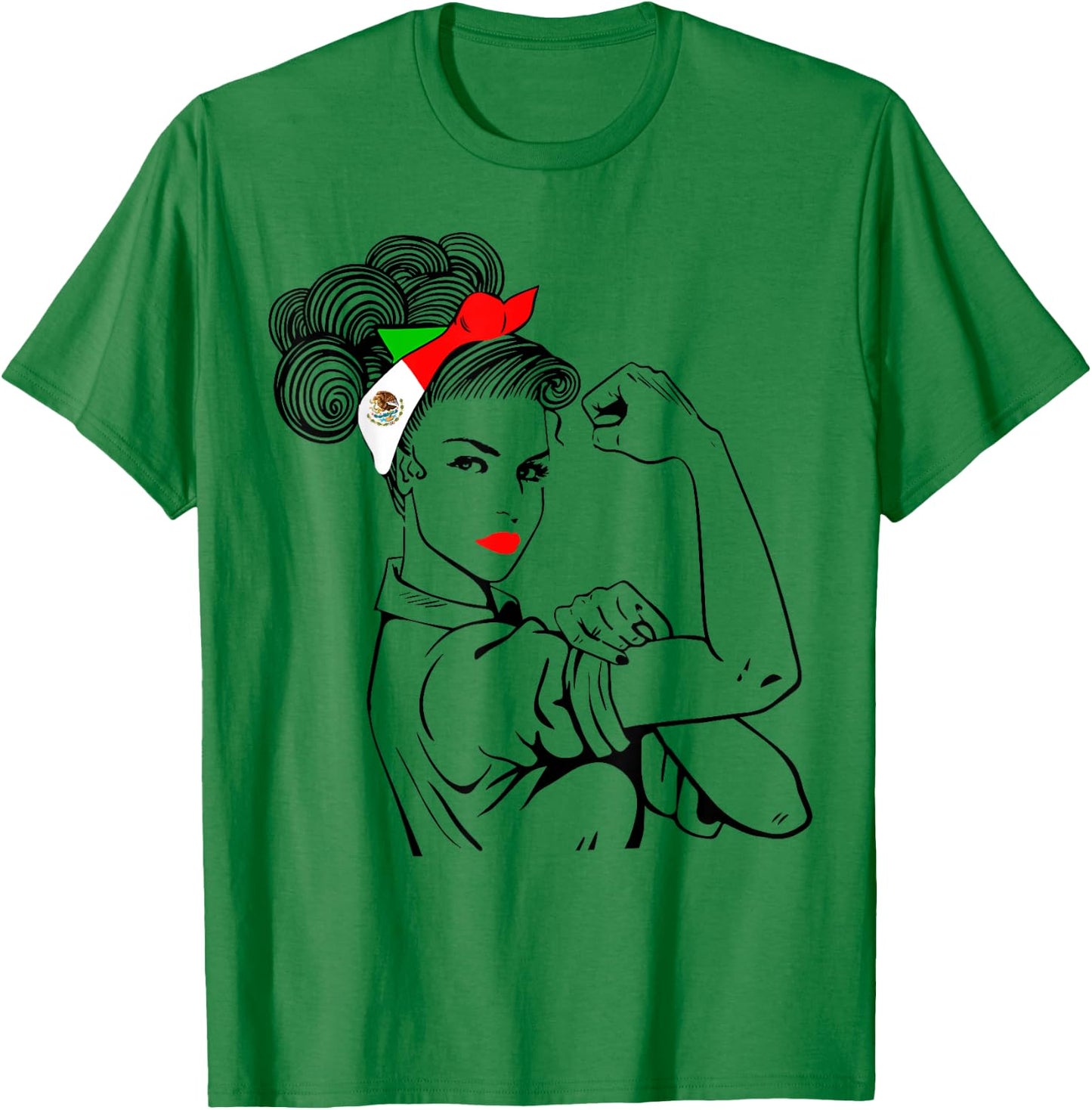 Mexican Girl Unbreakable Heritage Mexico Flag Gift T-Shirt - T-Shirt | Irish Green