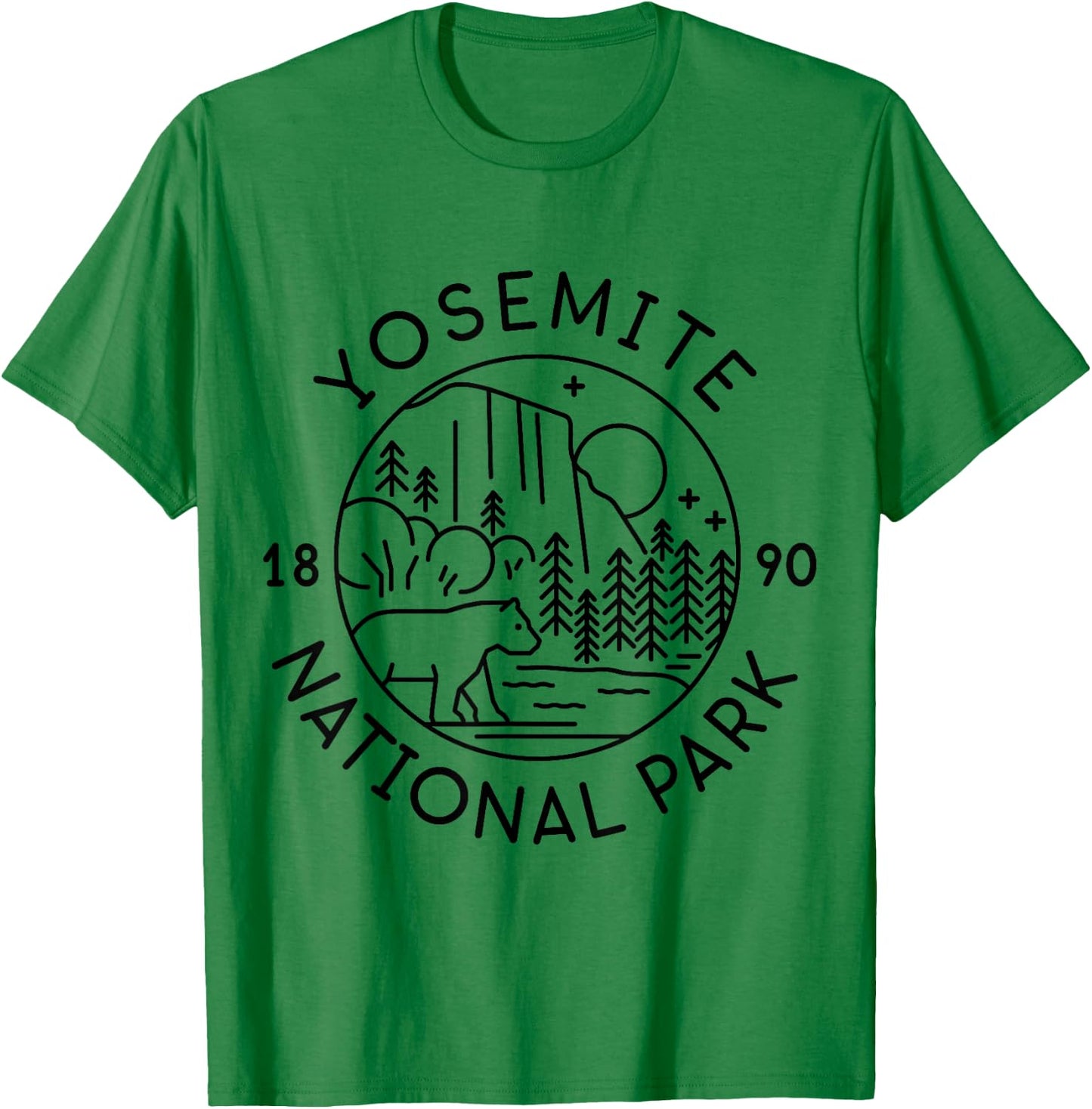 Yosemite National Park 1890 California T-Shirt - T-Shirt | Irish Green