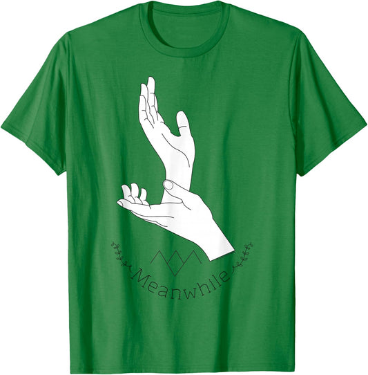 Twin Peaks Laura Palmer Meanwhile Hand Sign Graphic T-Shirt - T-Shirt | Irish Green