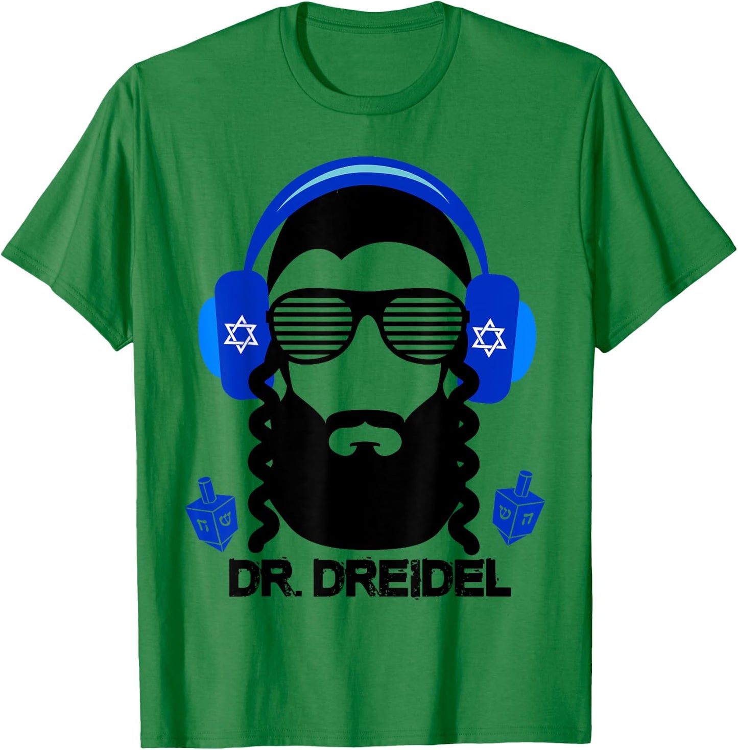 Funny Hanukkah Hebrew Rapper DJ Chanukah Dr. Dreidel Gift T-Shirt - T-Shirt | Irish Green