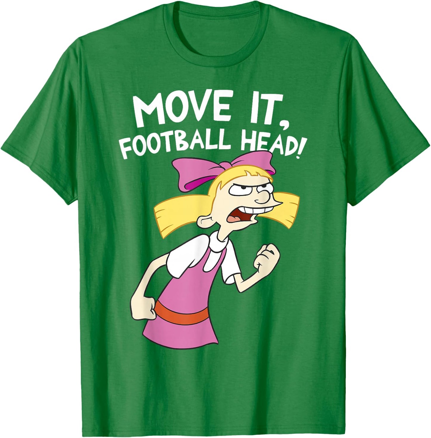 Hey Arnold! Helga Move It Football Head Small T-Shirt - T-Shirt | Irish Green