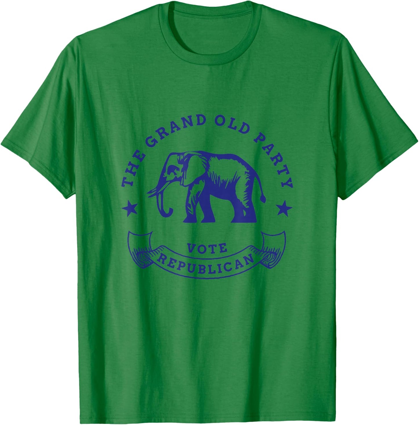 GOP Vote Republican Party Elephant Vintage Political T-Shirt - T-Shirt | Irish Green