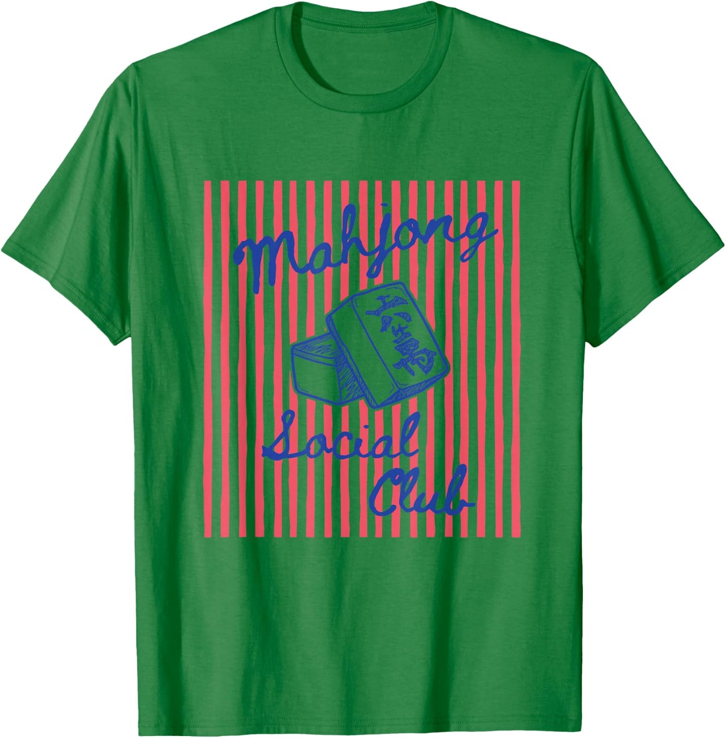 Mahjong Social Club Funny Mahjong Player Group Mahj Lover T-Shirt - T-Shirt | Irish Green