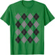 Argyle Shirt 1950s Rockabilly Sock Hop Clothing Women Men T-Shirt - T-Shirt | Irish Green