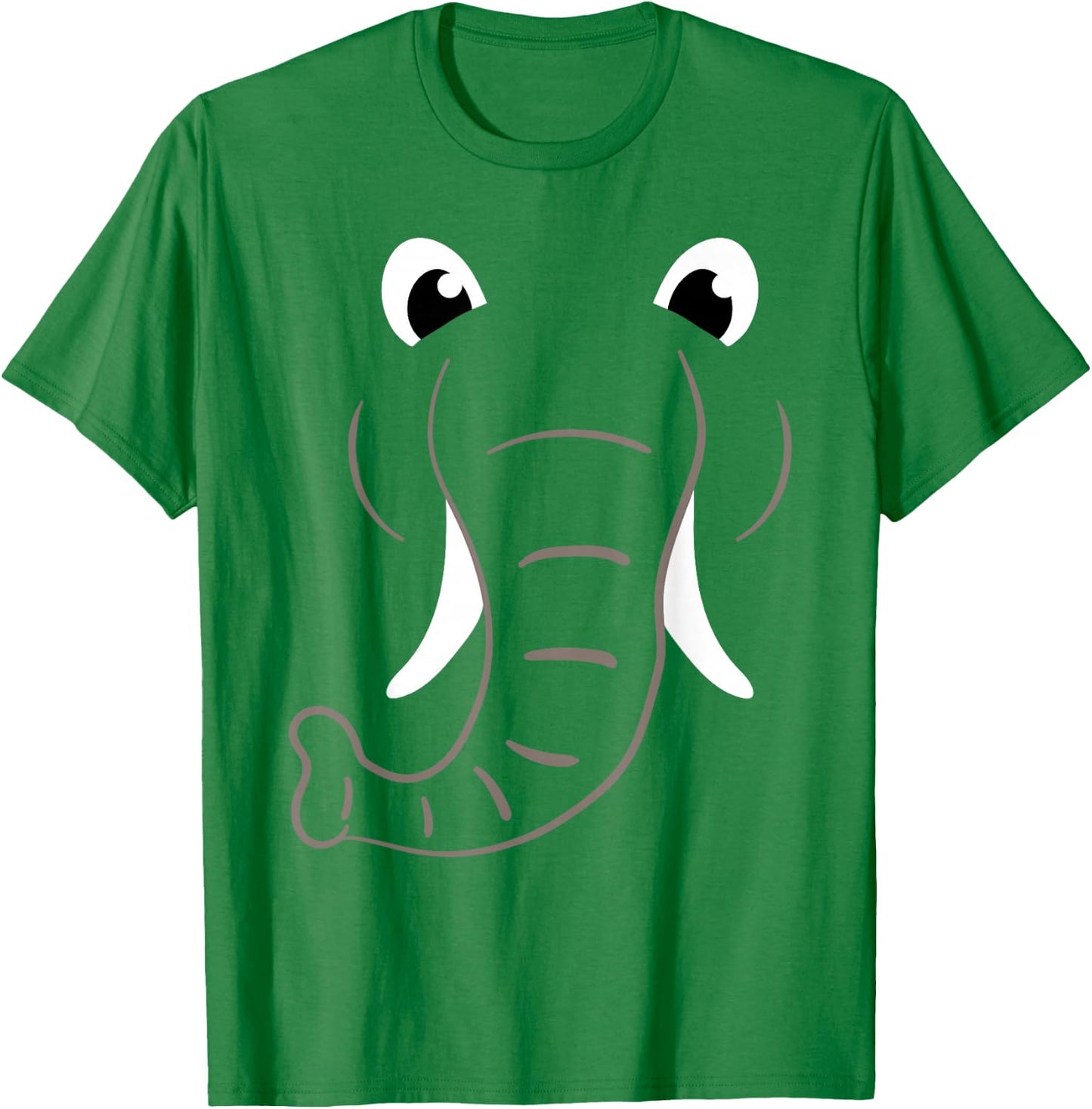 Elephant Face Costume Easy Halloween Costume Gift Funny T-Shirt - T-Shirt | Irish Green