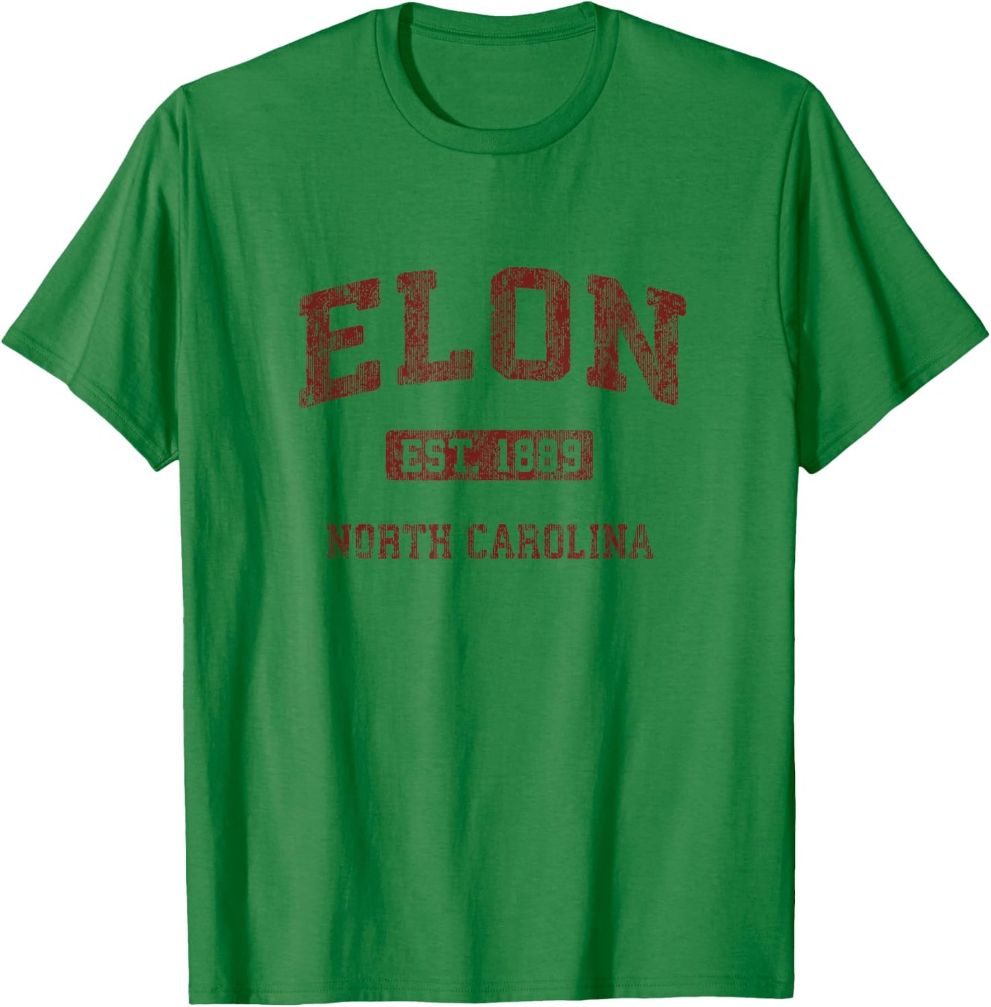 Elon North Carolina NC Vintage Athletic Sports Design T-Shirt - T-Shirt | Irish Green