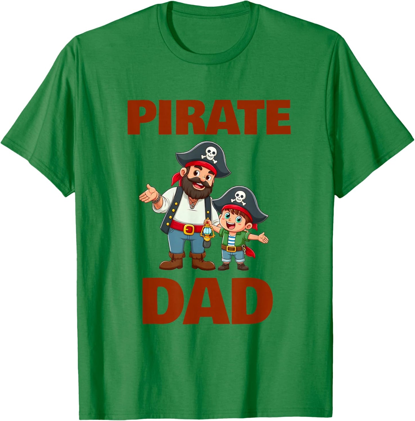 Funny Pirate Dad Halloween Crew Father's Day Costume Family T-Shirt - T-Shirt | Irish Green