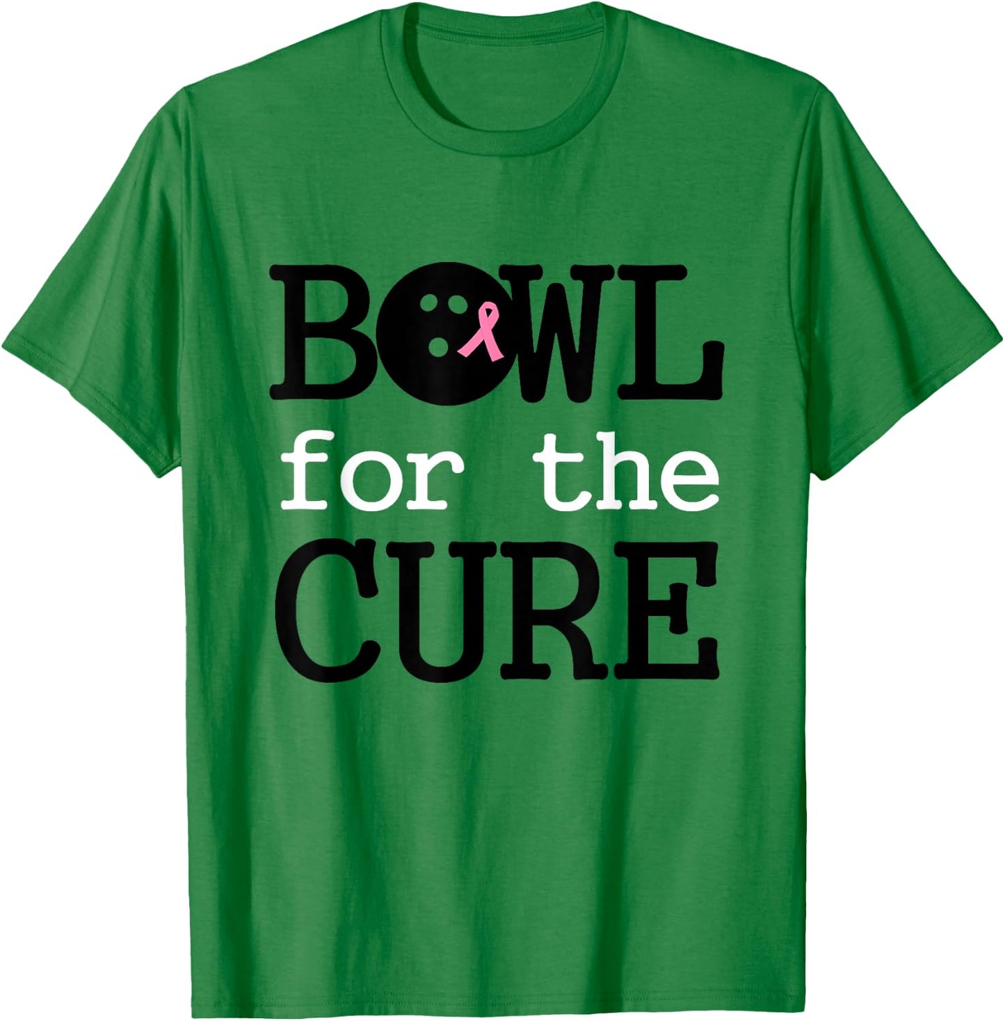 Bowling Breast Cancer Bowler Pink Ribbon Bowl for the Cure T-Shirt - T-Shirt | Irish Green
