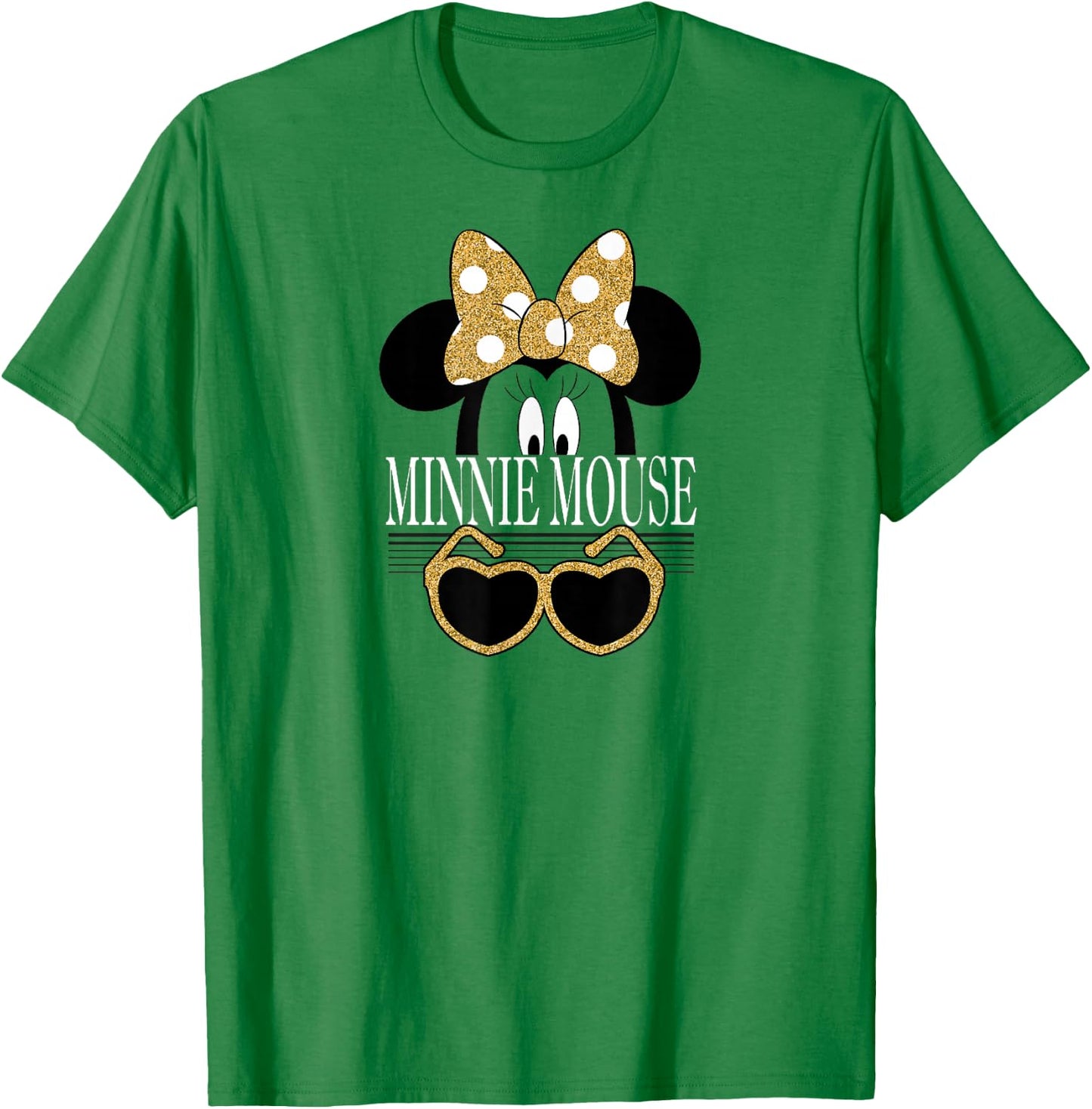 Disney - Minnie Mouse Gold Bows T-Shirt - T-Shirt | Irish Green