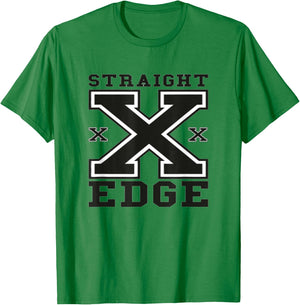 Straight Edge XXX Distressed Style T-Shirt - T-Shirt | Irish Green
