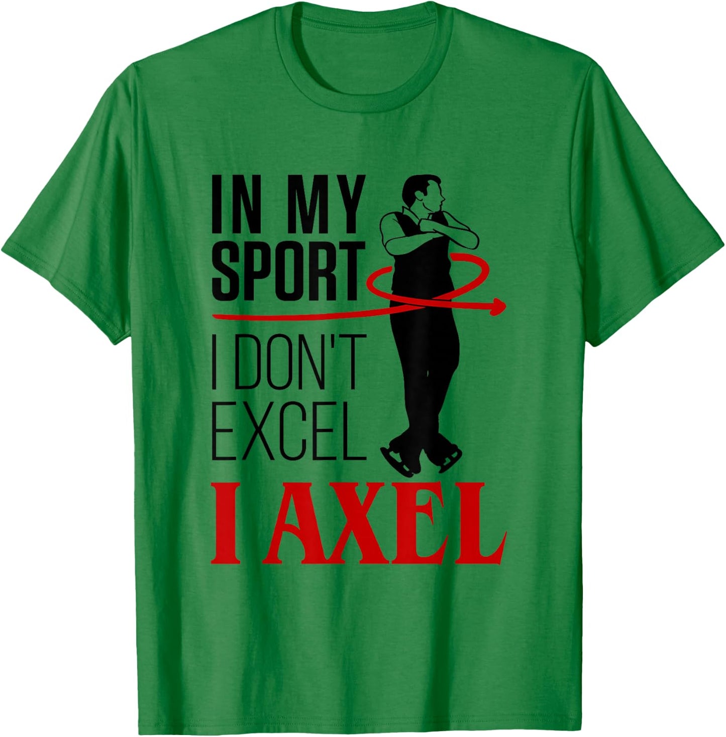 Figure Skating Axel Men Boys Ice Skater T-Shirt - T-Shirt | Irish Green