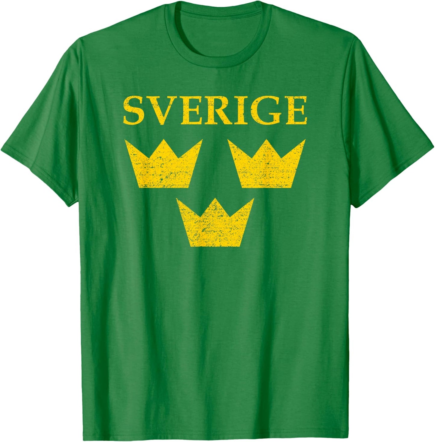 Sverige Sweden Three Crowns Tre Kronor Shirt T-Shirt - T-Shirt | Irish Green