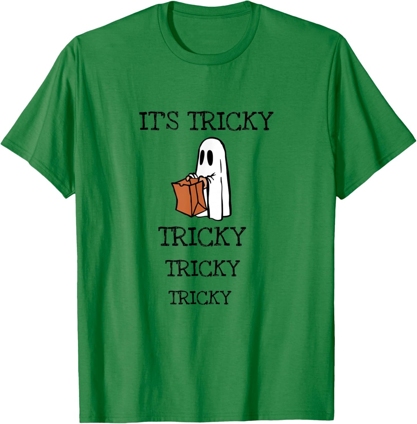 It's Tricky Tricky Ghost Halloween Funny Music T-Shirt - T-Shirt | Irish Green