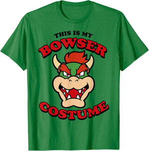 Nintendo Super Mario Bowser Costume Graphic T-Shirt - T-Shirt | Irish Green