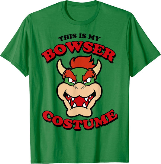 Nintendo Super Mario Bowser Costume Graphic T-Shirt - T-Shirt | Irish Green