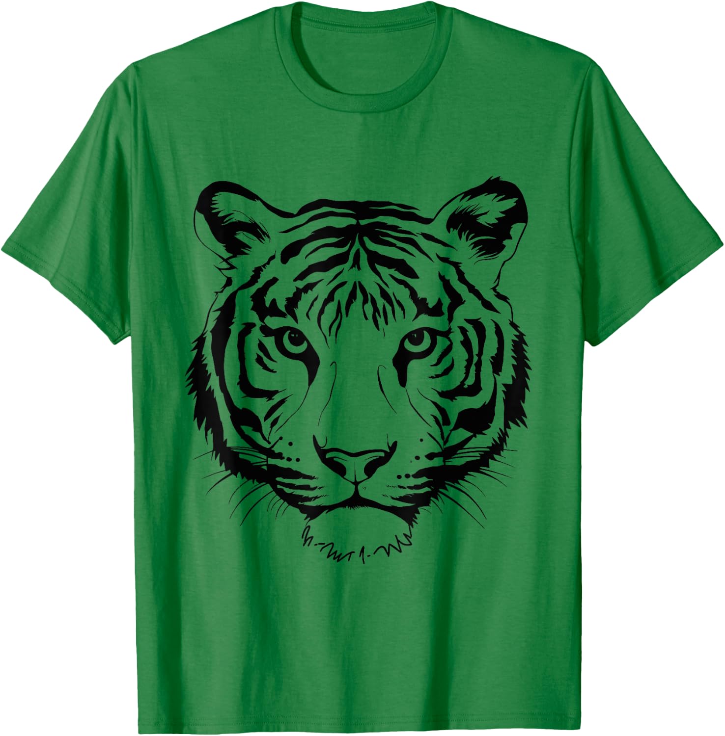 Orange Tiger Face Wild Animals Men Kids Tiger Head T-Shirt - T-Shirt | Irish Green