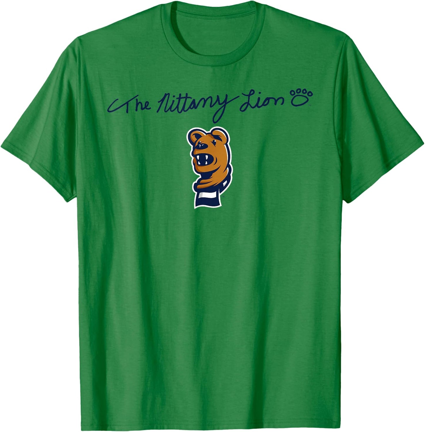 Penn State Nittany Lions Mascot Script Logo T-Shirt - T-Shirt | Irish Green