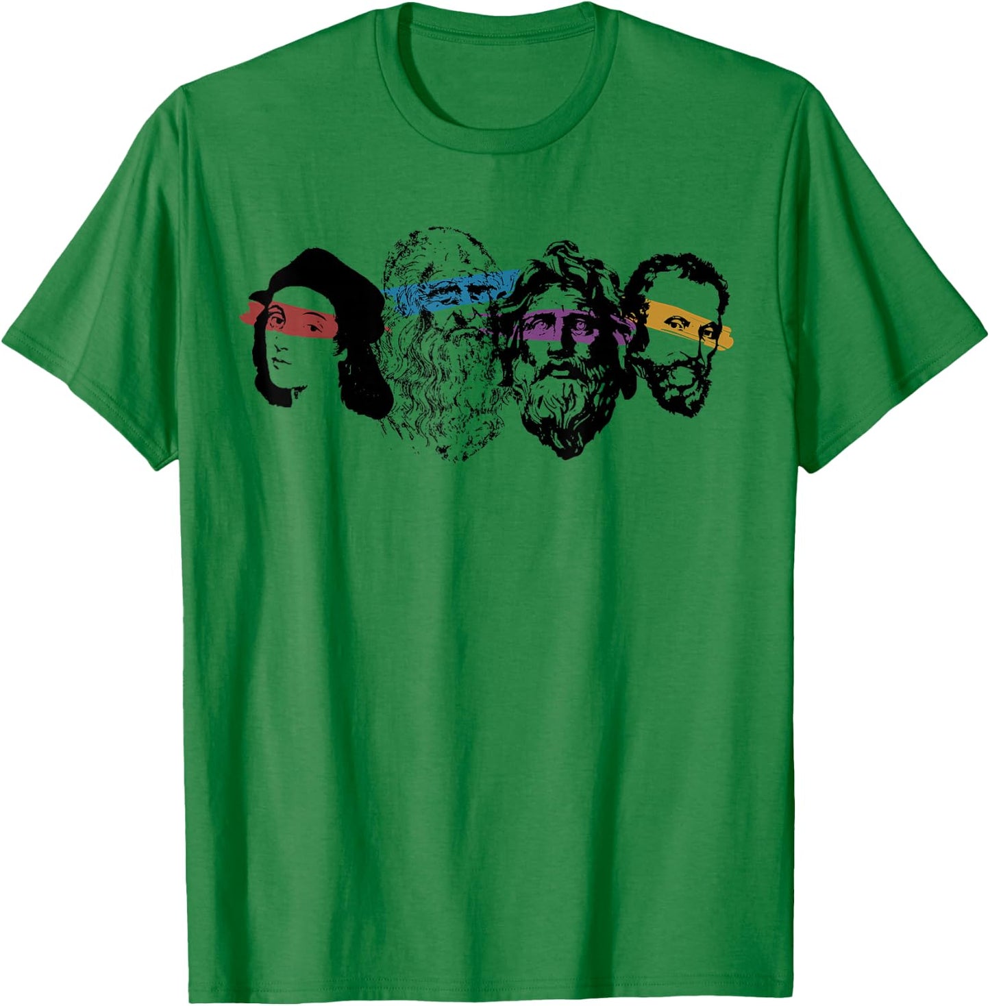 Renaissance Ninja Artist Drawing T-Shirt - T-Shirt | Irish Green