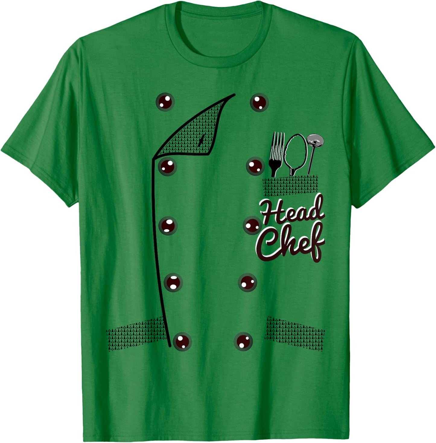 Head Chef Uniform Jacket Funny Faux Costume T-Shirt - T-Shirt | Irish Green