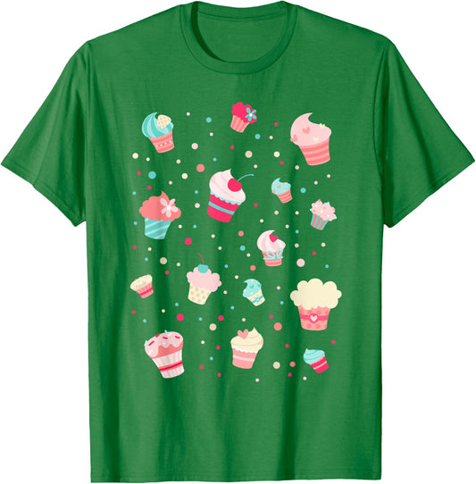 Cute Cupcakes Shirt - Cupcake Birthday Party Baking Baker T-Shirt - T-Shirt | Irish Green