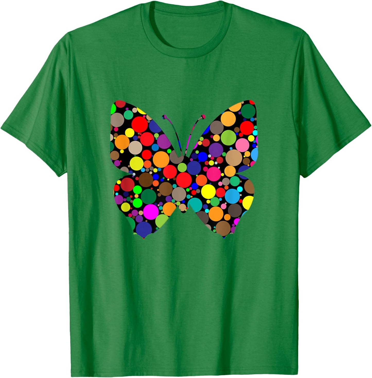 Colourful Butterfly International dot day T-Shirt - T-Shirt | Irish Green