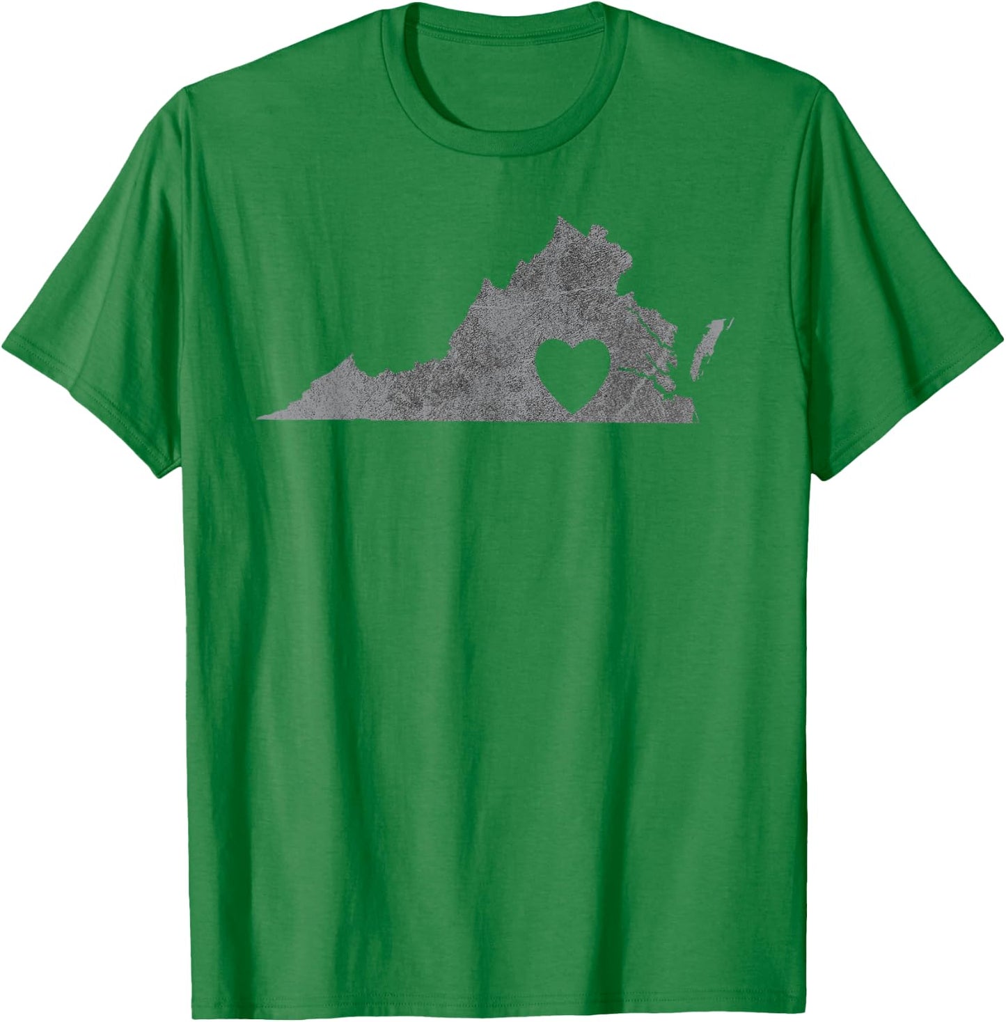 Virginia Lovers State Heart Shirt | Vintage Throwback Gift T-Shirt - T-Shirt | Irish Green