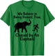 LDS Funny Chased by an Elephant Mormon Faith T-Shirt - T-Shirt | Irish Green