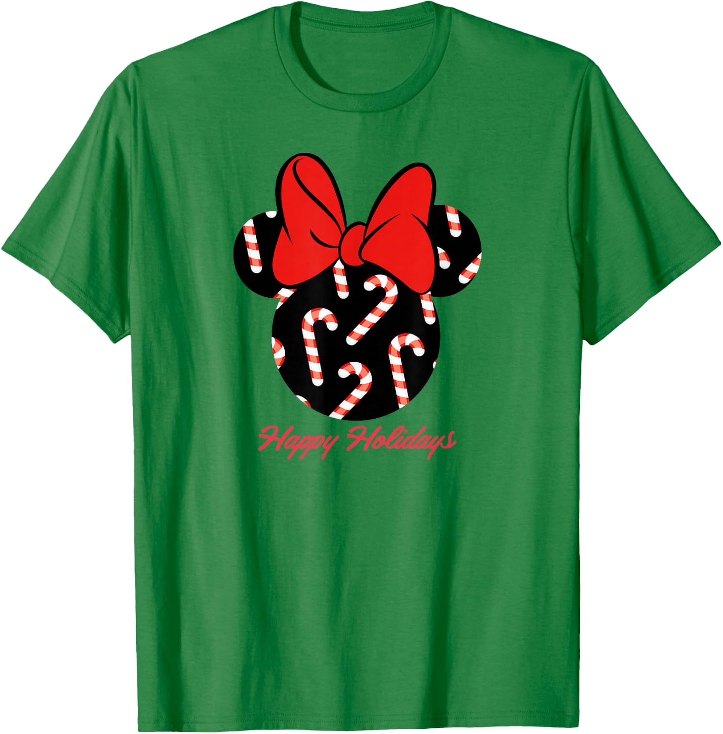 Disney Minnie Candy Canes Holiday T-Shirt - T-Shirt | Irish Green