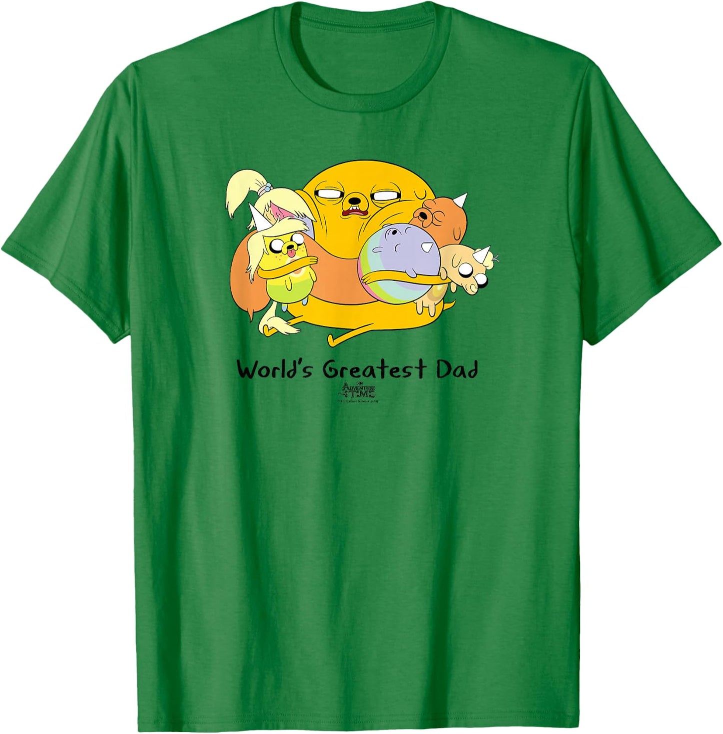 Adventure Time World's Greatest Dad Small T-Shirt - T-Shirt | Irish Green
