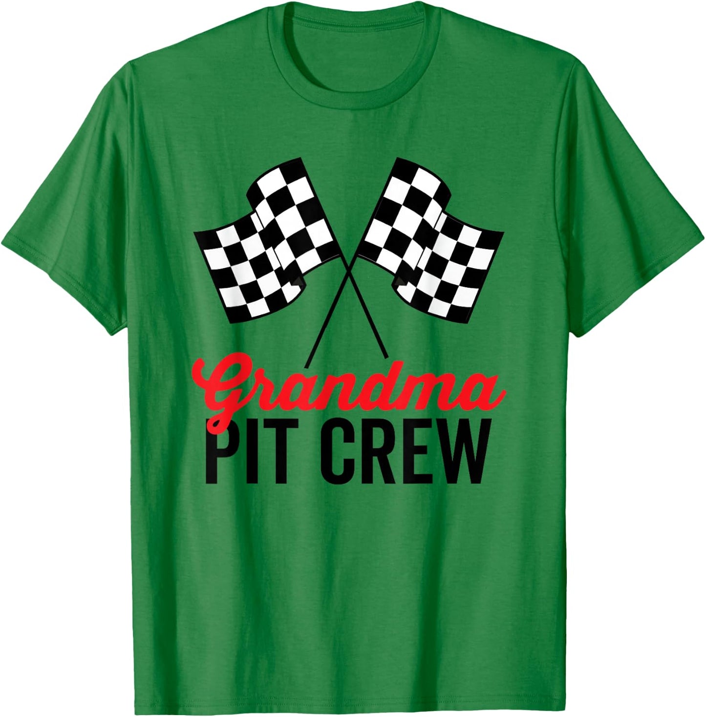 Grandma Pit Crew for Racing Party Costume Team T-Shirt - T-Shirt | Irish Green