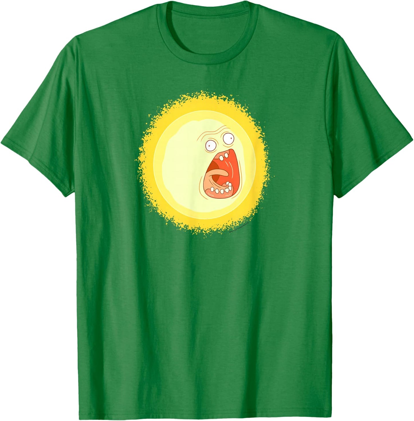 Rick and Morty Screaming Sun T-Shirt - T-Shirt | Irish Green