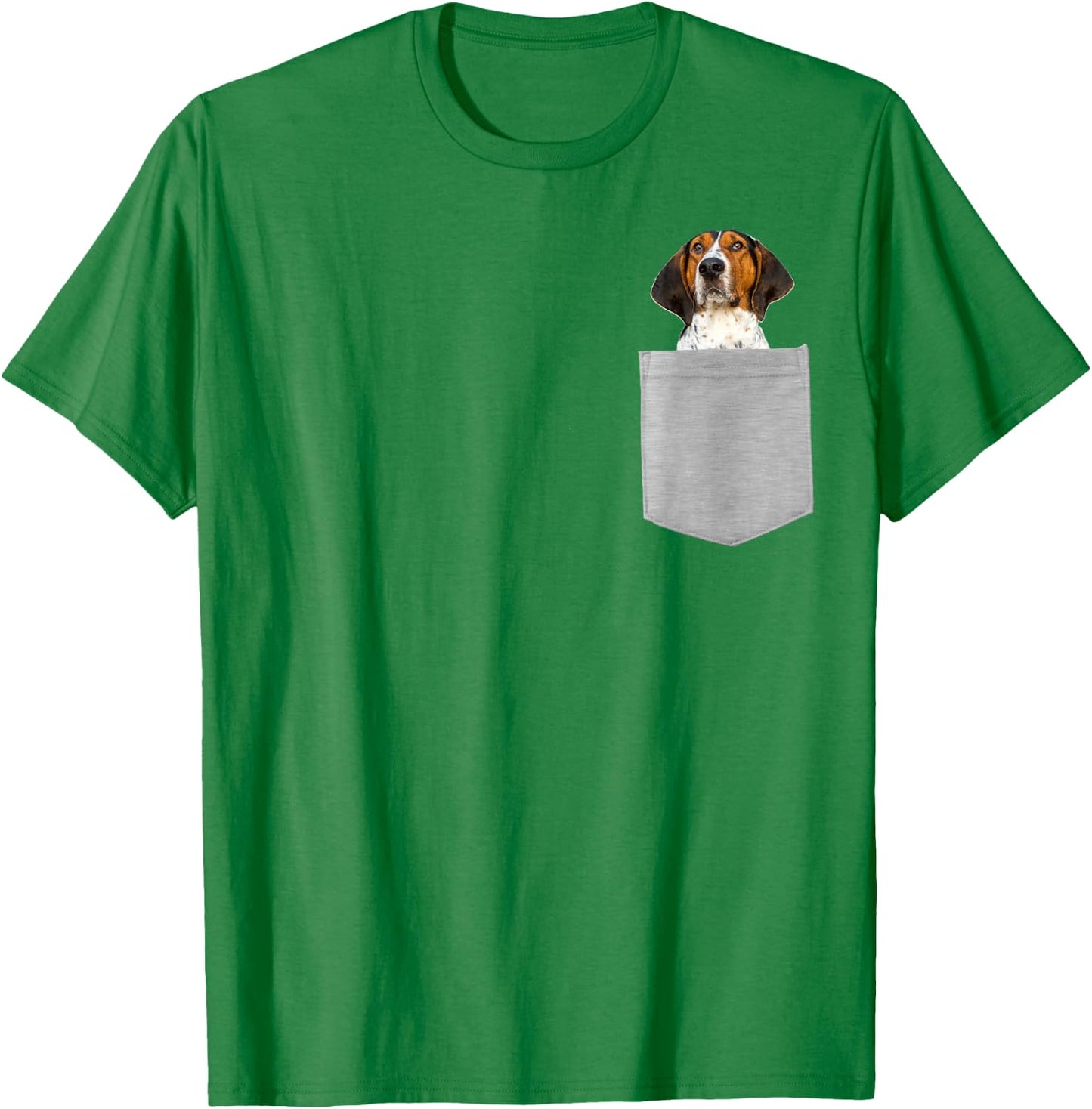 Dog in Your Pocket Treeing Walker Coonhound T-Shirt - T-Shirt | Irish Green