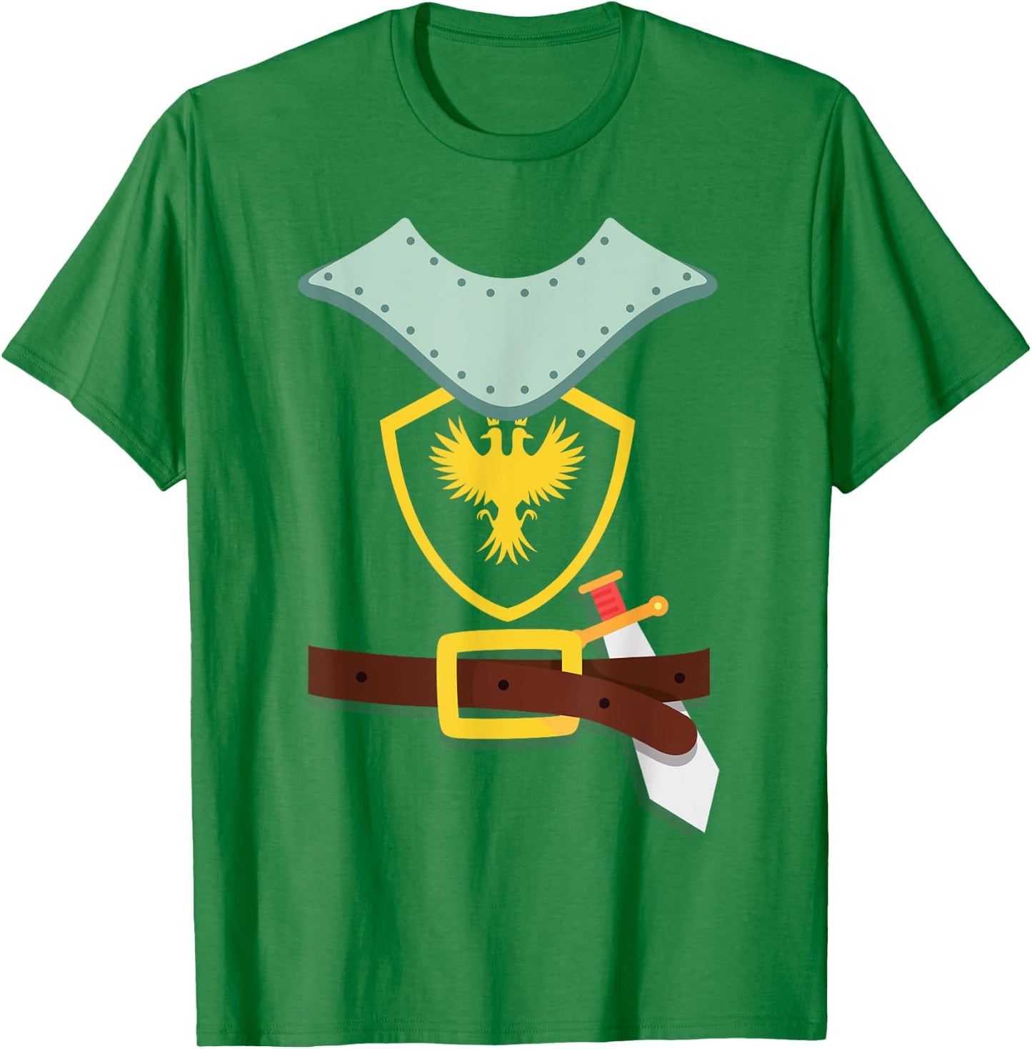 Knight In Shining Armor Sword Suit Halloween Costume T-Shirt - T-Shirt | Irish Green