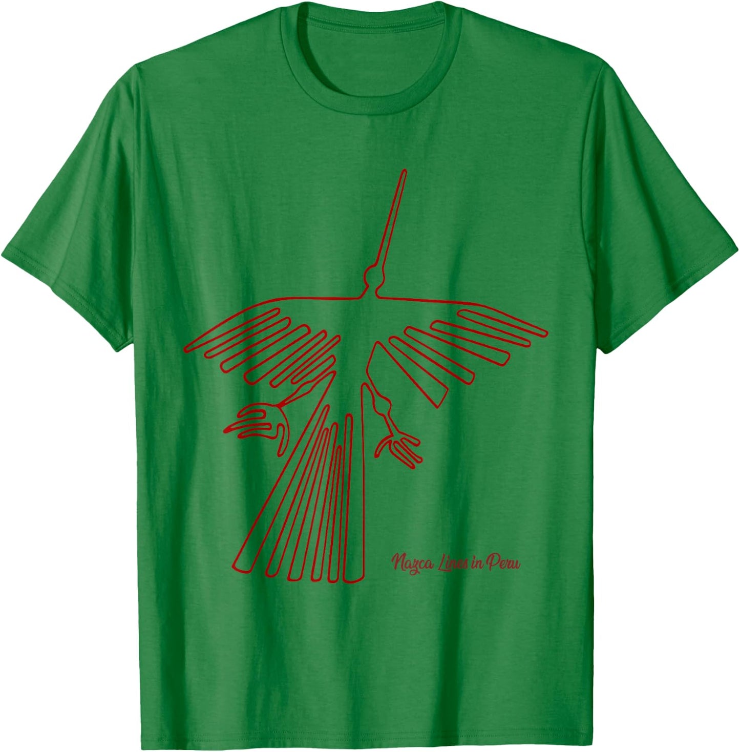 Nazca Lines the Condor Peruvian Glyph T-Shirt - T-Shirt | Irish Green